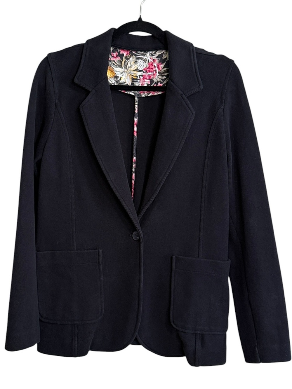 Tommy Bahama Aruba Knit Black Women's Single-Button Cotton Blazer Jacket - Picture 2 of 7